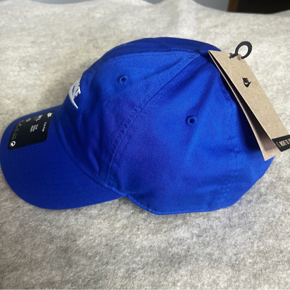 Nike Adult Unisex Baseball Club Hat M/L Blue NWT Swoosh Logo Adjustable Strap - Picture 3 of 7